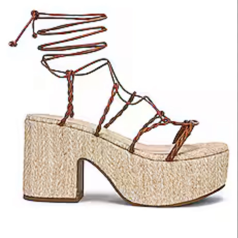 Larroude Coco Sandal in Caramel 7.5